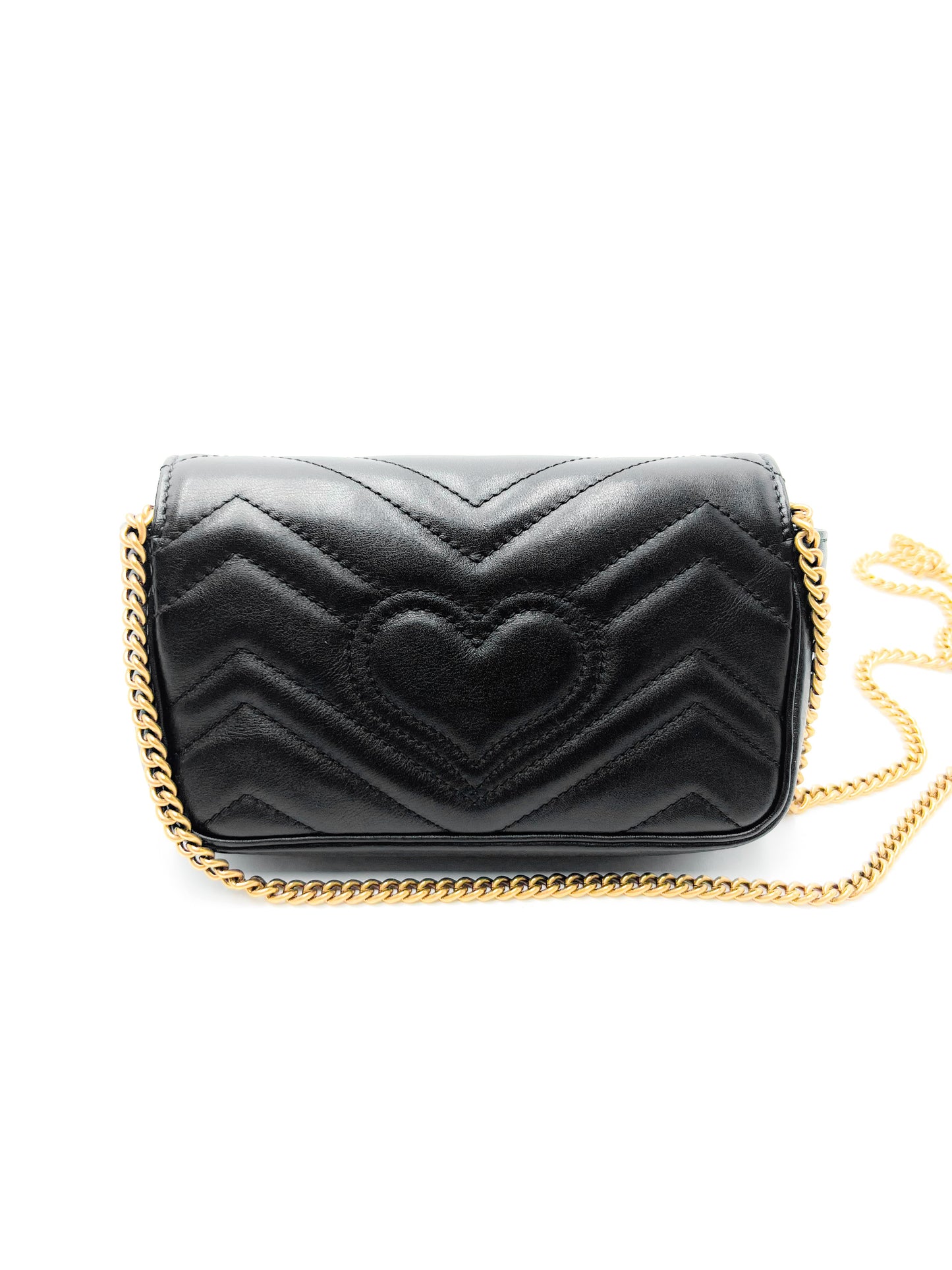 Gucci Black Super Mini GG Marmont Bag