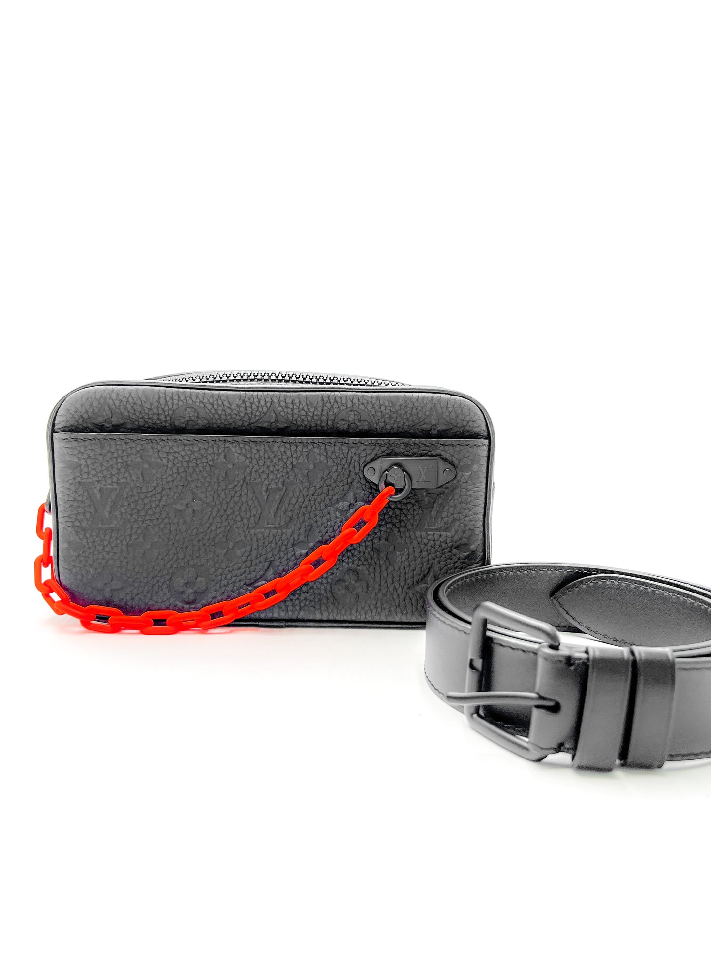 Louis Vuitton Monogram Black Taurillon Monogram Uniformes Solar Ray Soft Pochette