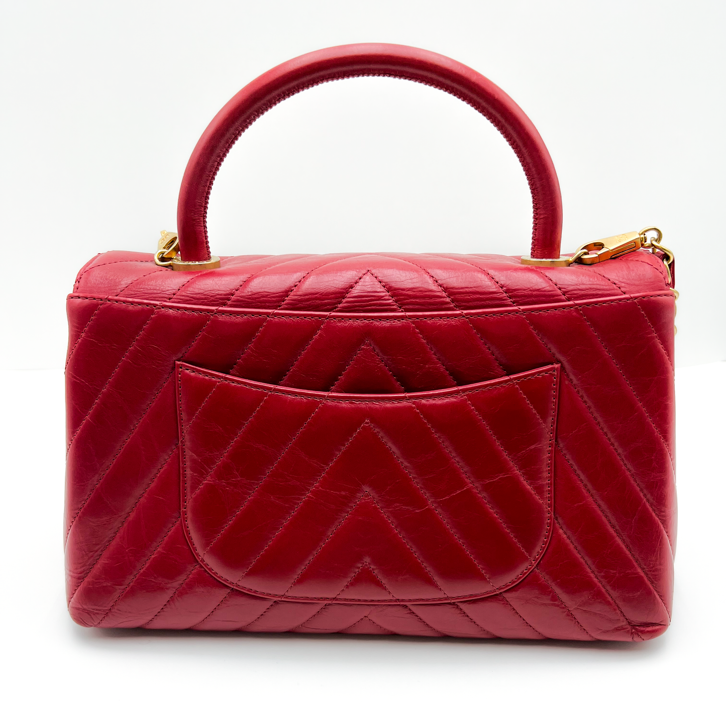 Chanel Coco Top Handle Chevron Small