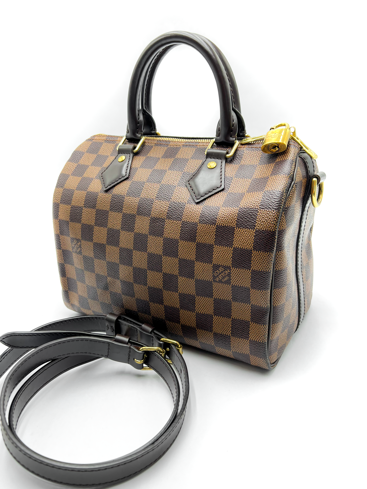 Louis vuitton damier 2025 ebene speedy bandouliere 25
