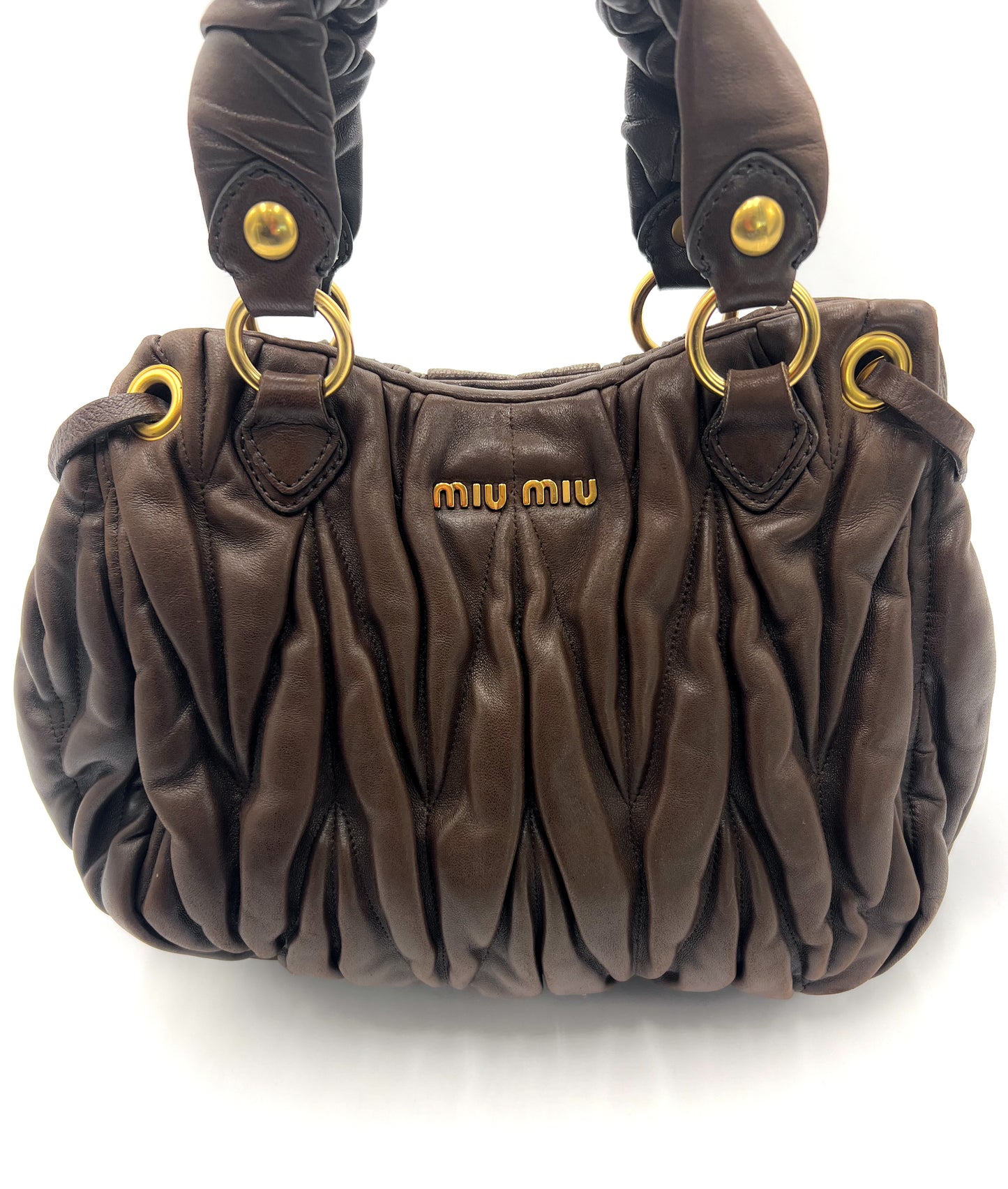 Miu Miu Matelassé Leather Handbag
