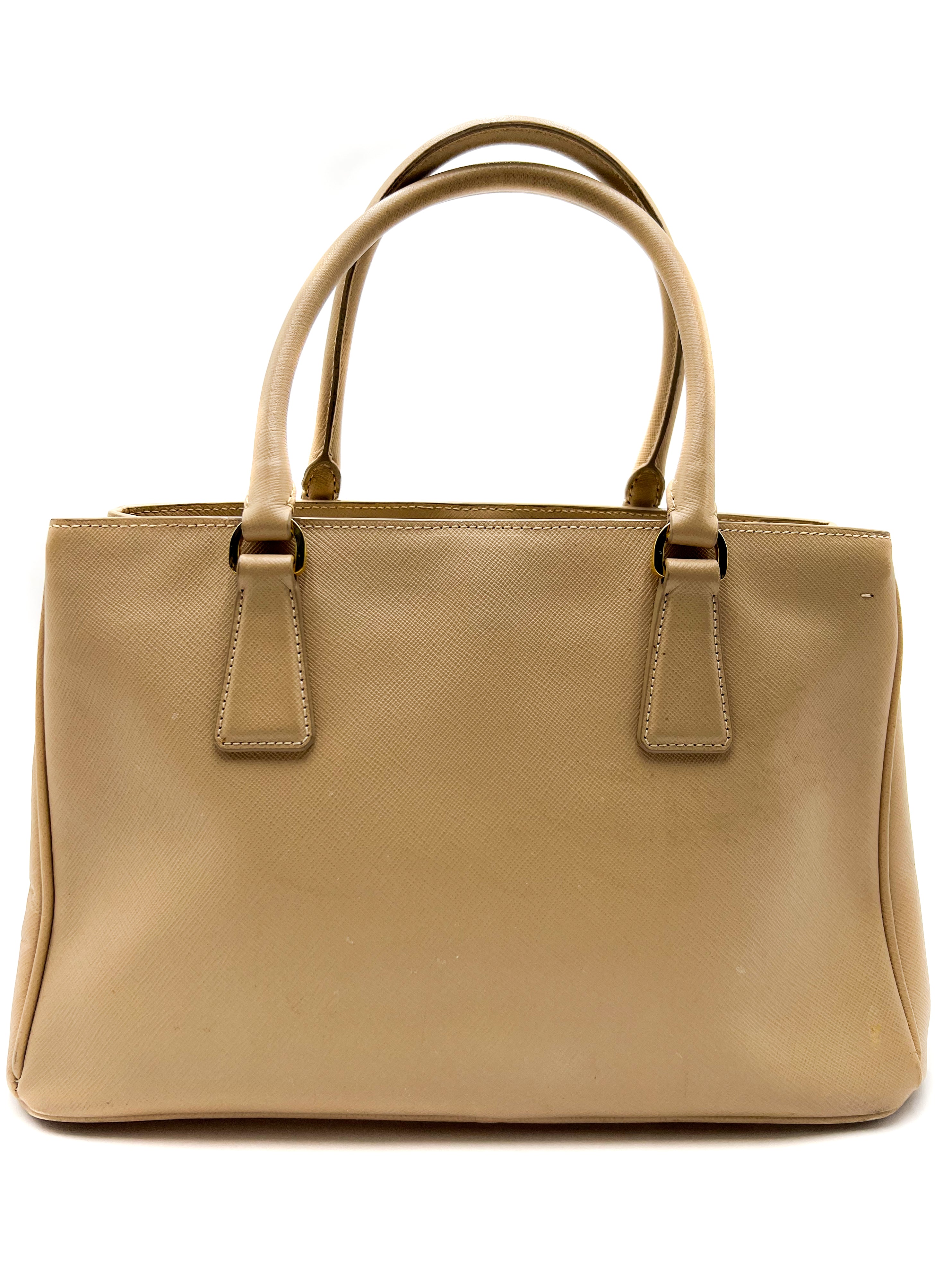 Prada Sand Beige Saffiano Leather Galleria Tote Large