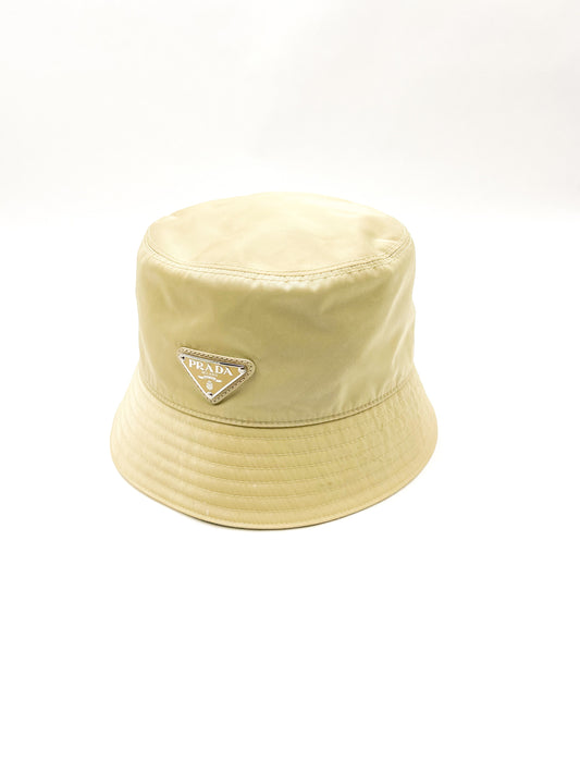 Prada Re-Nylon Bucket Hat Beige