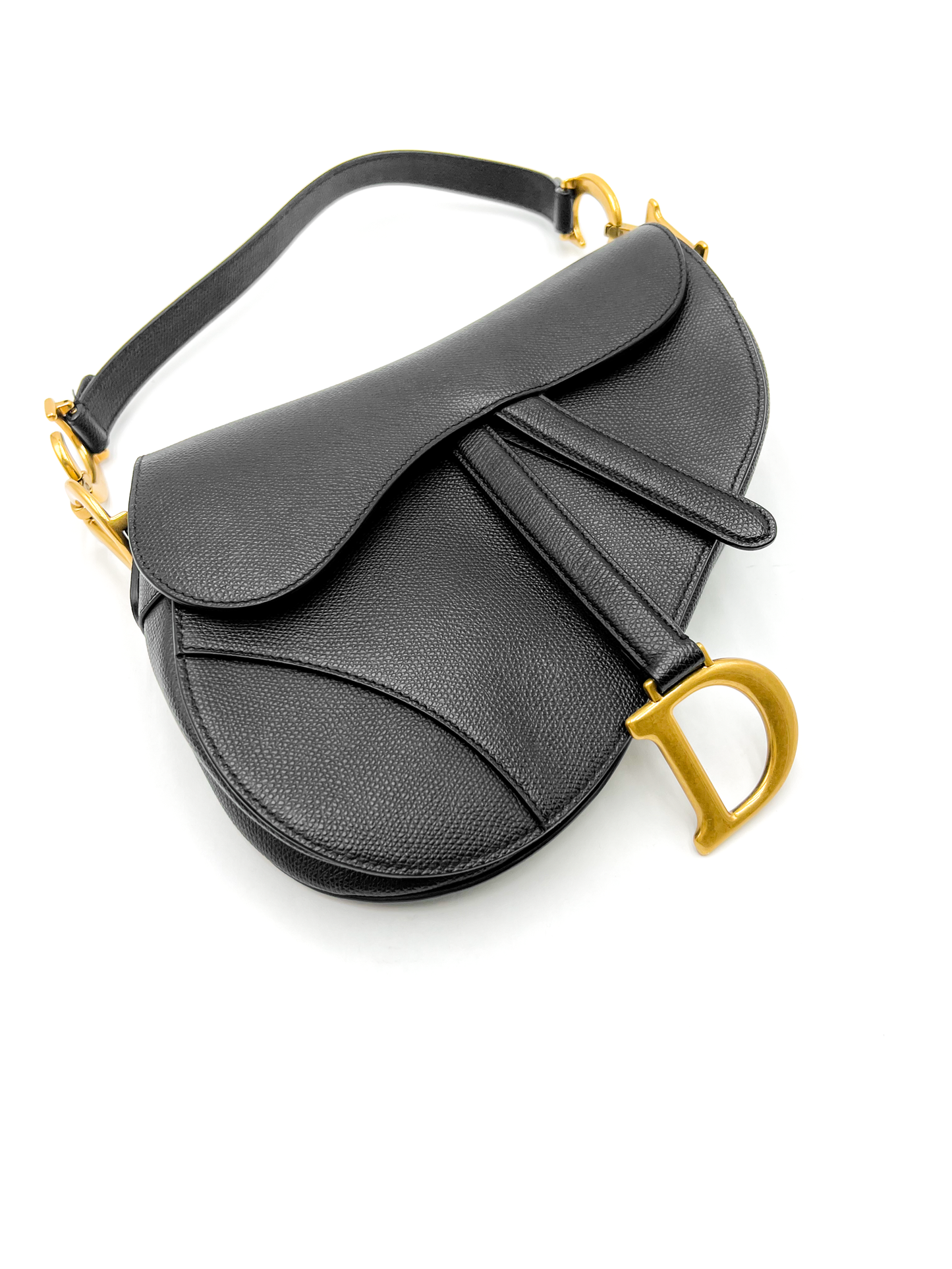 Dior Saddle Bag Black with Gold Hardware