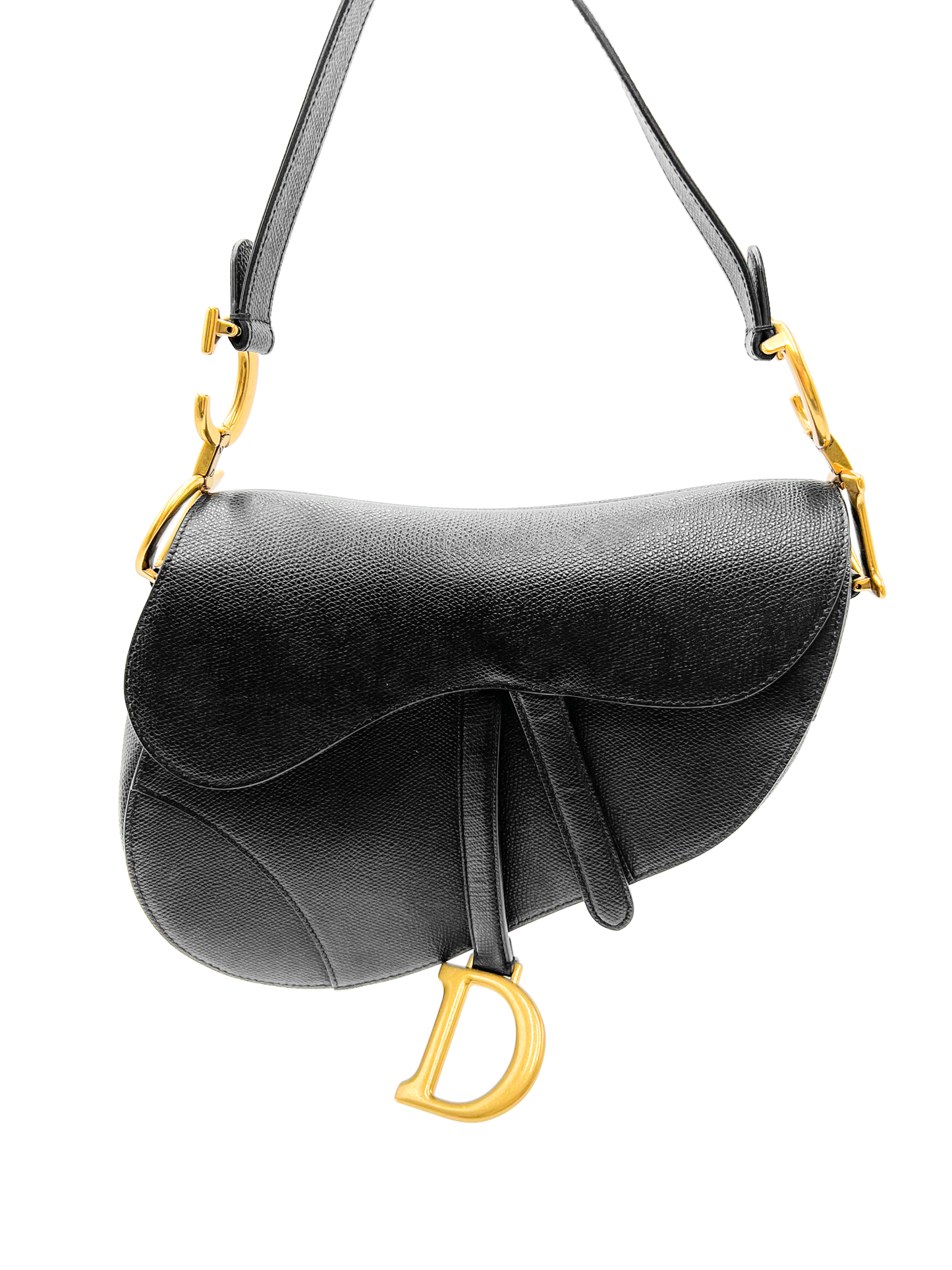 Dior Saddle Bag Black with Gold Hardware