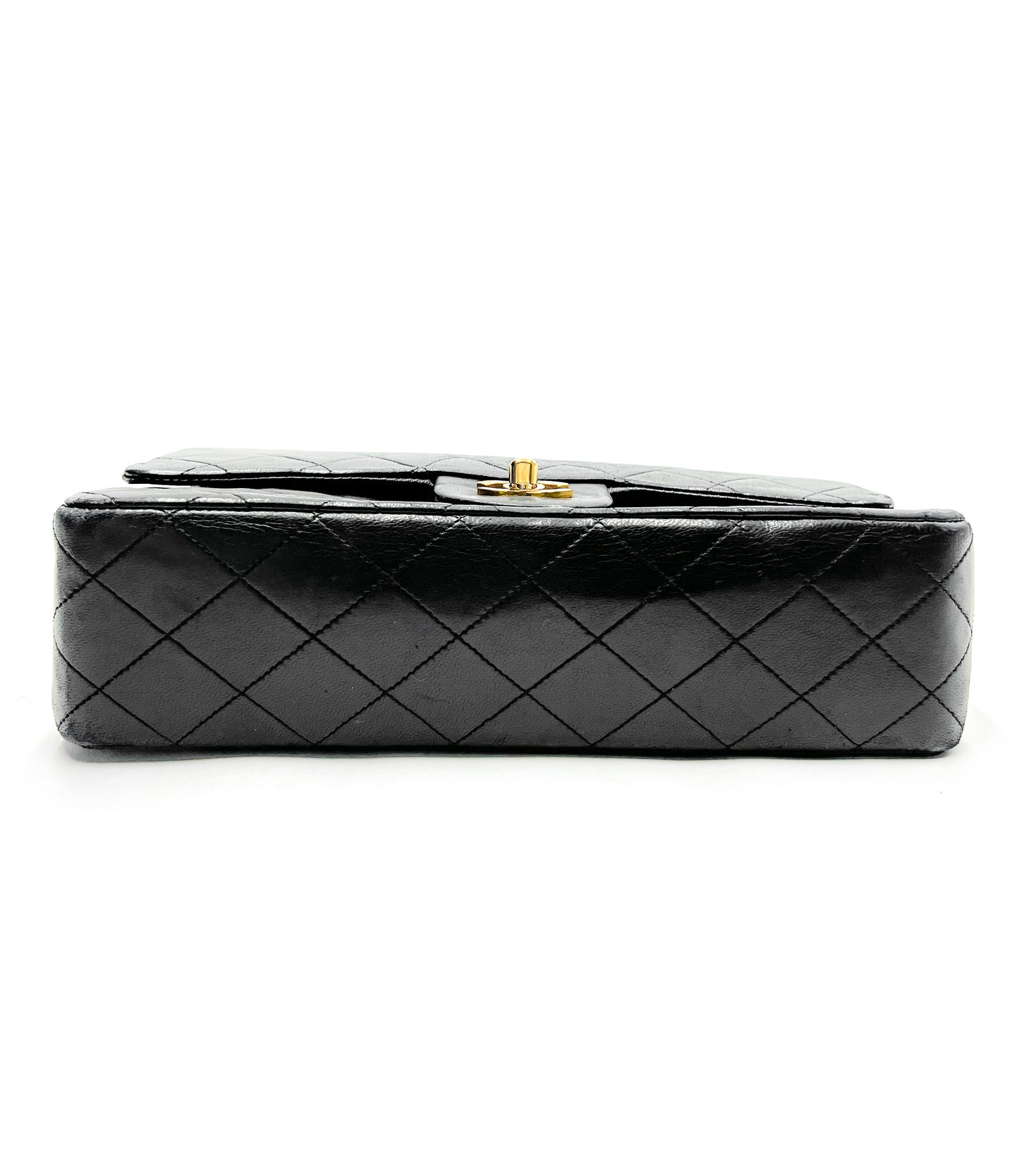 Chanel Black Medium Vintage Double Flap with 24k Gold Hardware