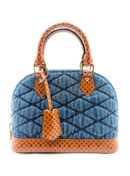 Louis Vuitton Alma BB Limited Edition Blue Denim Monogram